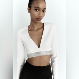 Zara sparkly crop top